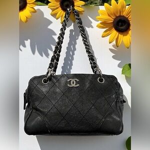 Chanel Caviar Black Quilted Leather Shoulder Bag